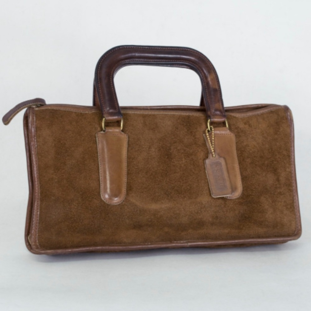 1960s Coach Bonnie Cashin suede valise handbag